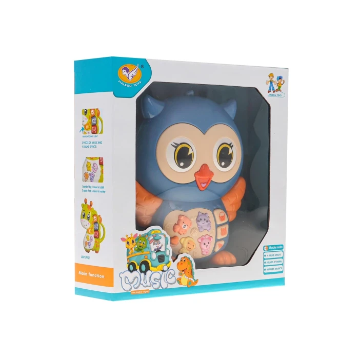 Інтерактивна іграшка Ramiz 855-101A Сова, блакитна