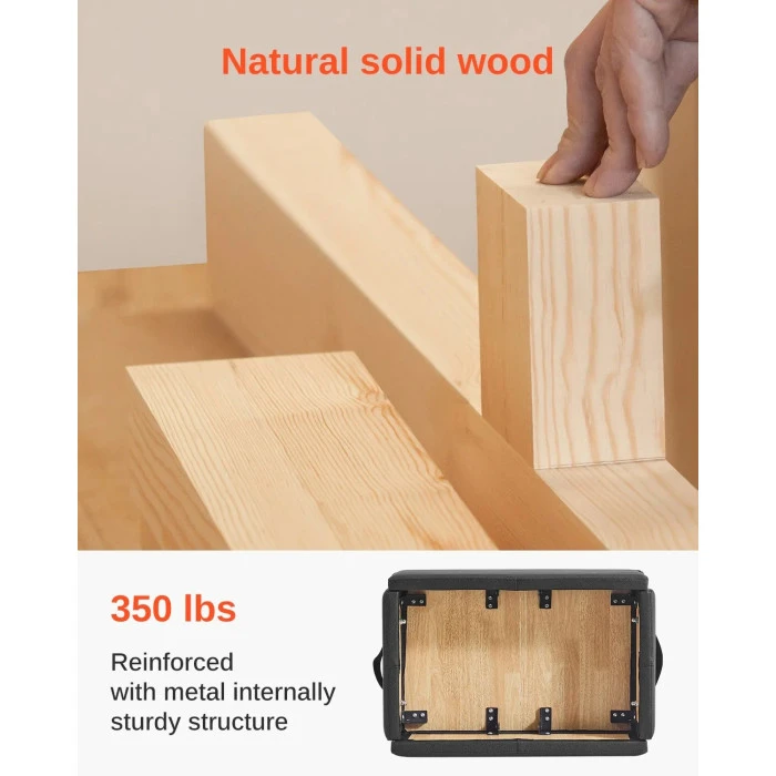 Ящик для пилатеса VEVOR 62,5х43,5х24 см, черный