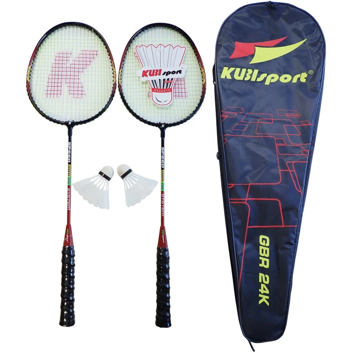 Ракетки для бадминта KUBISPORT 05-GBR24K, черно-красные.