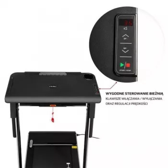 Беговая электрическая дорожка со столиком HMS LOOP12 MULTI – серая