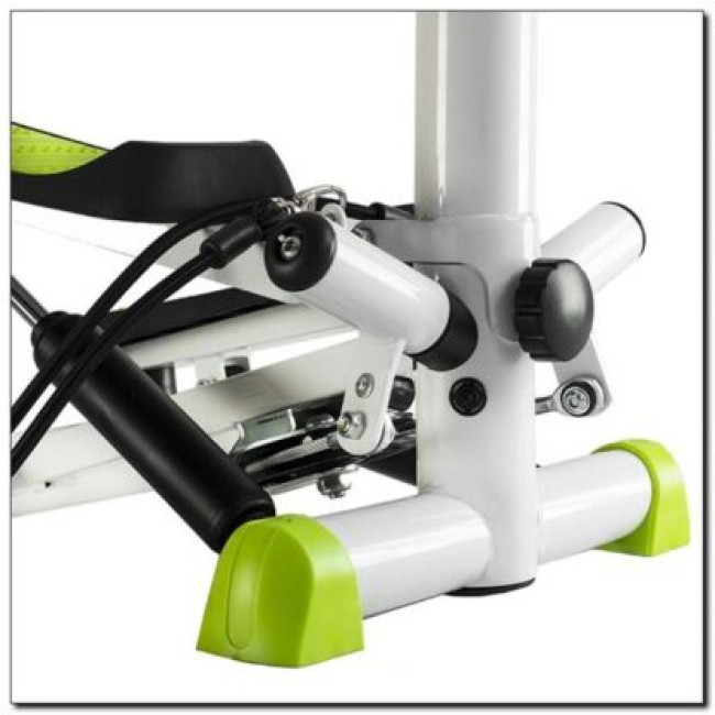 Степпер механічний S8004 HMS з опорою та еспандерами біло-зелений