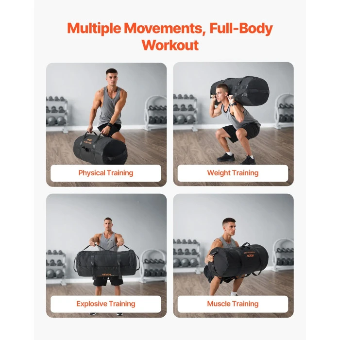 Тренувальна сумка VEVOR 56-90 кг, чорна