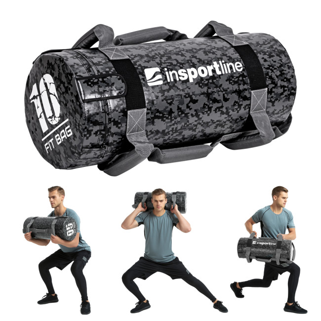 Сумка для тренировок inSPORTline с песком Fitness Crossfit Fitbag Camu 10 кг