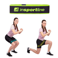 Лента-эспандер для упражнений inSPORTline Hiplop S черно-зеленая