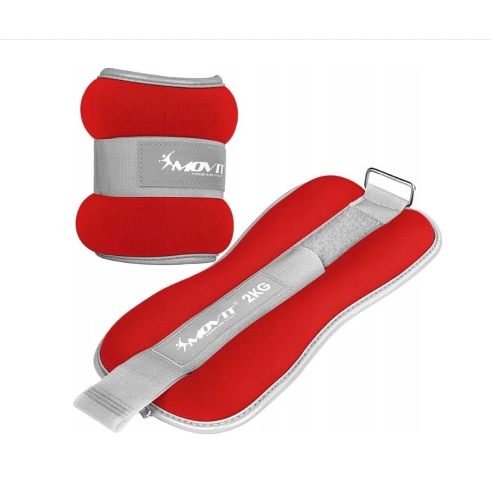 Утяжелители неопреновые MOVIT Reflex MXSTP 2x2 кг, красные