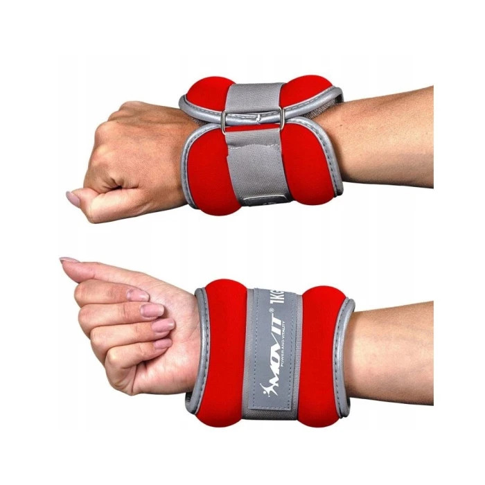 Утяжелители неопреновые MOVIT Reflex MXSTP 2x2 кг, красные