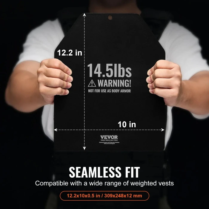Плиты для весового жилета VEVOR 13,16 кг, черные.