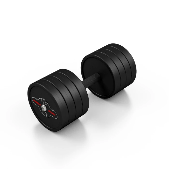 Гантель стальная прорезиненная Marbo Sport 32,5 кг черная