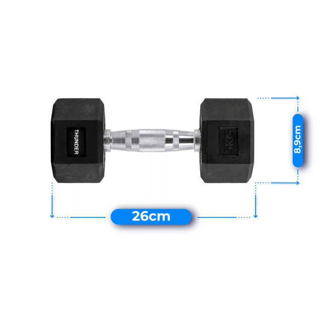 Гантель шестигранный THUNDER 5 кг