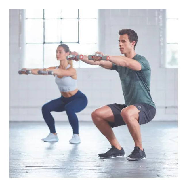 Гантелі з ручками REEBOK RAWT-11062RD, 2 x 2 кг