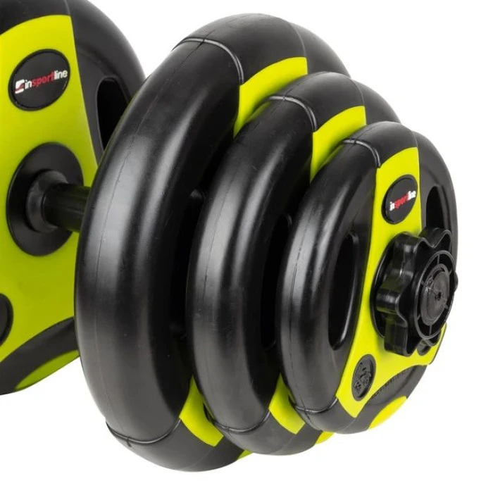 Гантель разборная inSPORTline 3-18 кг черно-зеленая