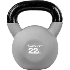 Гиря прорезиненная Movit 22 кг, серая