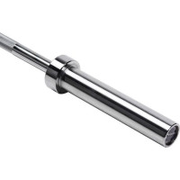 Гриф олимпийский ломаный HMS GOL200 с зажимами, серебряный