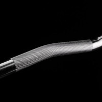 Гриф олимпийский ломаный HMS GOL200 с зажимами, серебряный