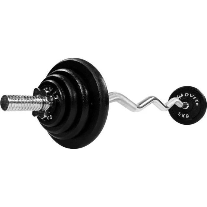 Гриф Movit для вигнутої штанги Profi 26 кг + набір ваг