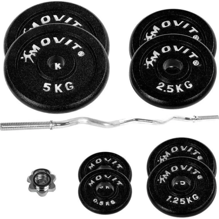 Гриф Movit для вигнутої штанги Profi 26 кг + набір ваг