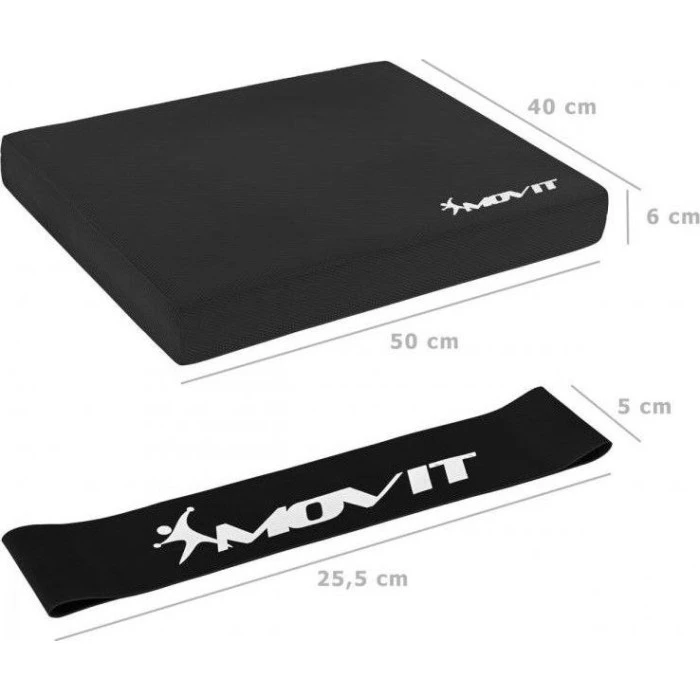 Подушка Movit Balance с резинкой - черная.