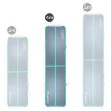Надувной тренировочный коврик Airtrack inSPORTline Airstunt 400x100x10 см бирюзовый