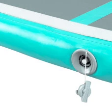 Надувной тренировочный коврик Airtrack inSPORTline Airstunt 400x100x10 см бирюзовый