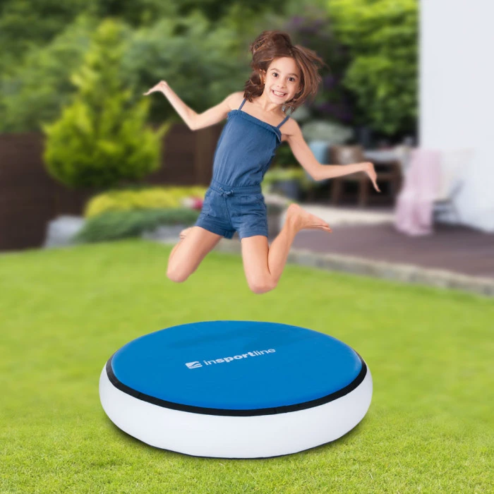 Надувной коврик inSPORTline Airspot 100x20 см, бело-синий