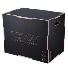 Плиометрический бокс VEVOR 30/24/20 дюймов, черный