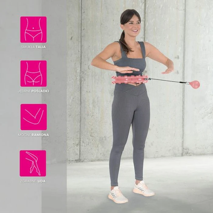 Обруч с весом HMS HHW01 светло-розовый