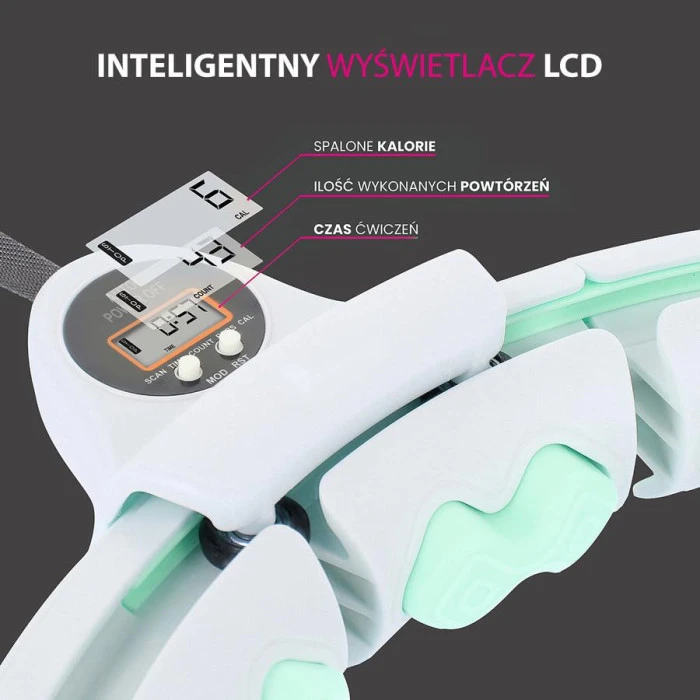 Обруч с весом + счетчик HMS HHW06 зеленый