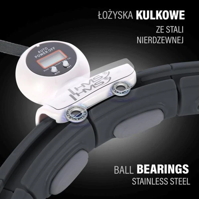 Набір обруч магнітний HHM15 з обтяженням + лічильник HMS + пояс для талії BR163