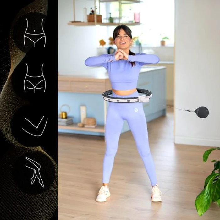 Набір обруч магнітний HHM15 з обтяженням + лічильник HMS + пояс для талії BR163