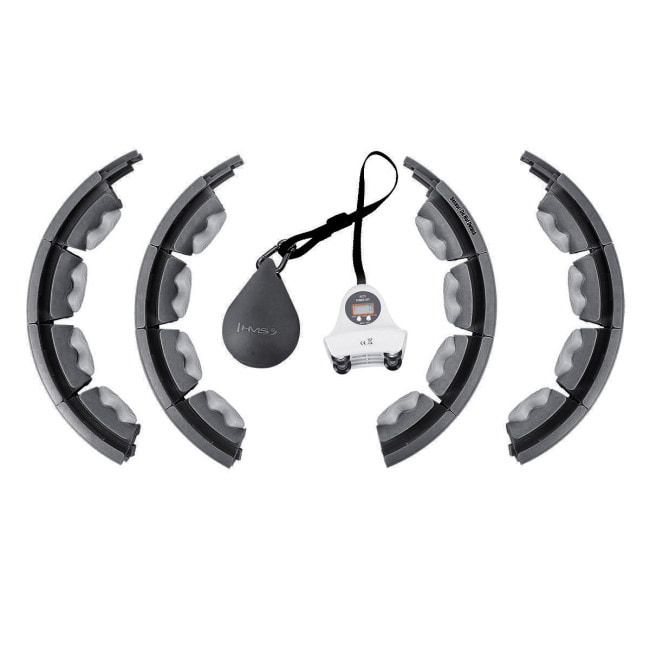 Хула-хуп HMS HHW06 со счетчиком, нагрузкой и поясом для похудения BR163, черный