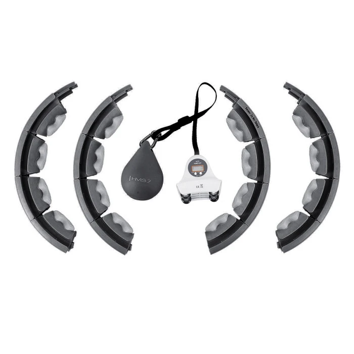 Хула-хуп HMS HHW06 з лічильником, навантаженням та поясом для схуднення BR163, чорний