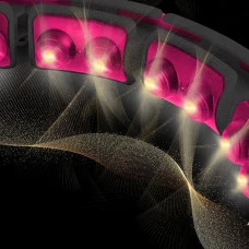 Магнитный обруч с весом + счетчик HMS HHM16 черно-розовый