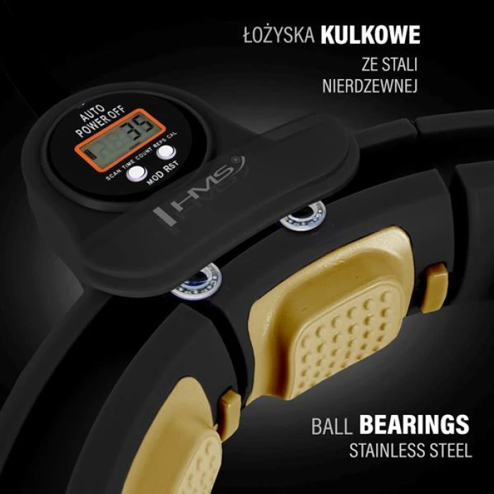 Обруч магнитный с весом + счетчик HMS HHM13 черно/золотой