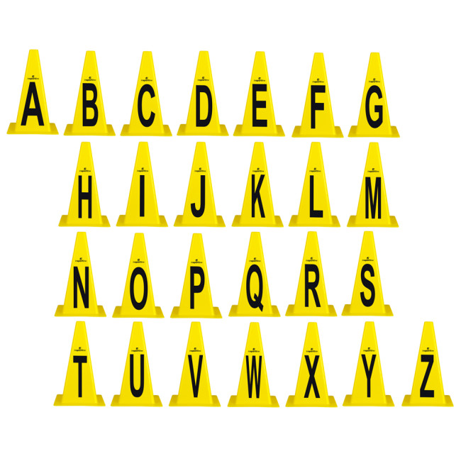 Пластиковые конусы для тренировок inSPORTline Alphabet 23 см