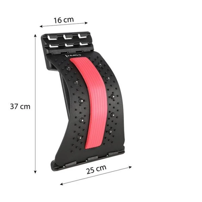 Масажер для спини та попереку HMS PRP02, чорно-червоний