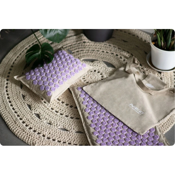 Килимок для акупресури Neo-Sport NS902 бежево-фіолетови