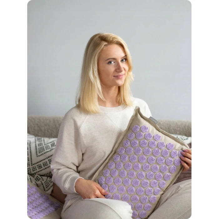 Килимок для акупресури Neo-Sport NS902 бежево-фіолетови