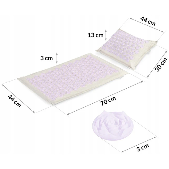 Килимок для акупресури Neo-Sport NS902 бежево-фіолетови