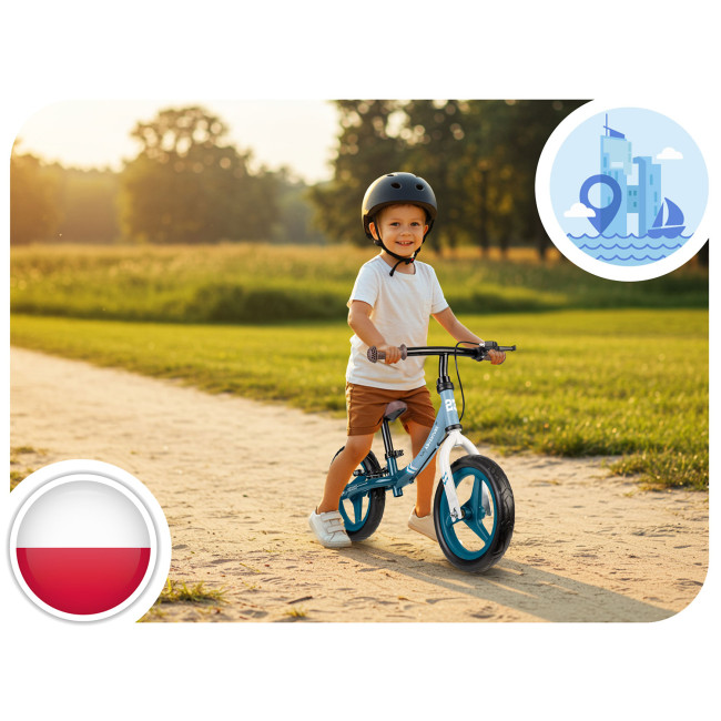 Биговел Ricokids Fun Adventure 12" бело-синий