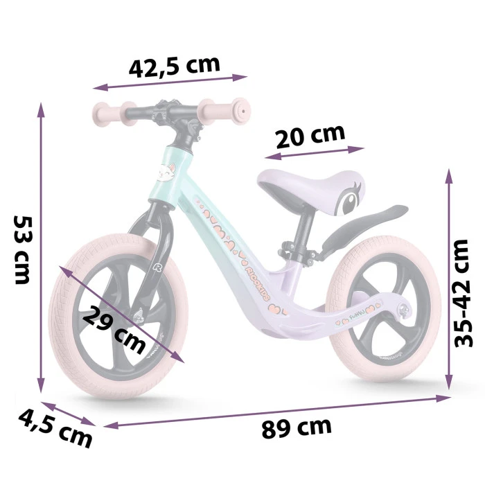 Біговел Ricokids FUNNU бузково-блакитний