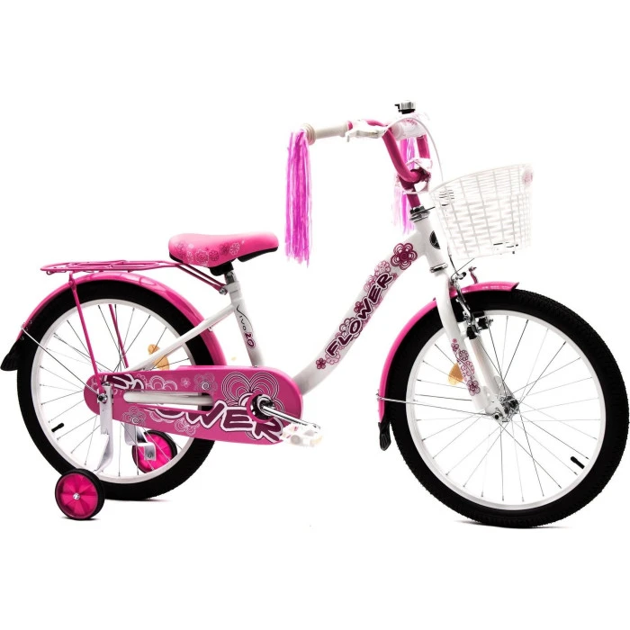 Детский велосипед Vivo FLOWER 20 бело-розовый