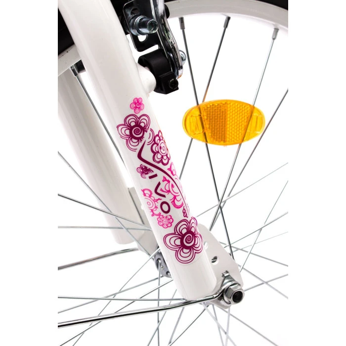 Детский велосипед Vivo FLOWER 20 бело-розовый