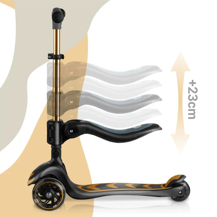 Самокат дитячий триколісний Nukido Filippo золотистий