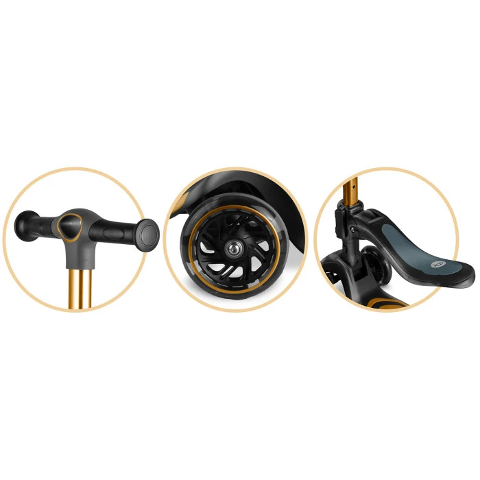 Самокат дитячий триколісний Nukido Filippo золотистий