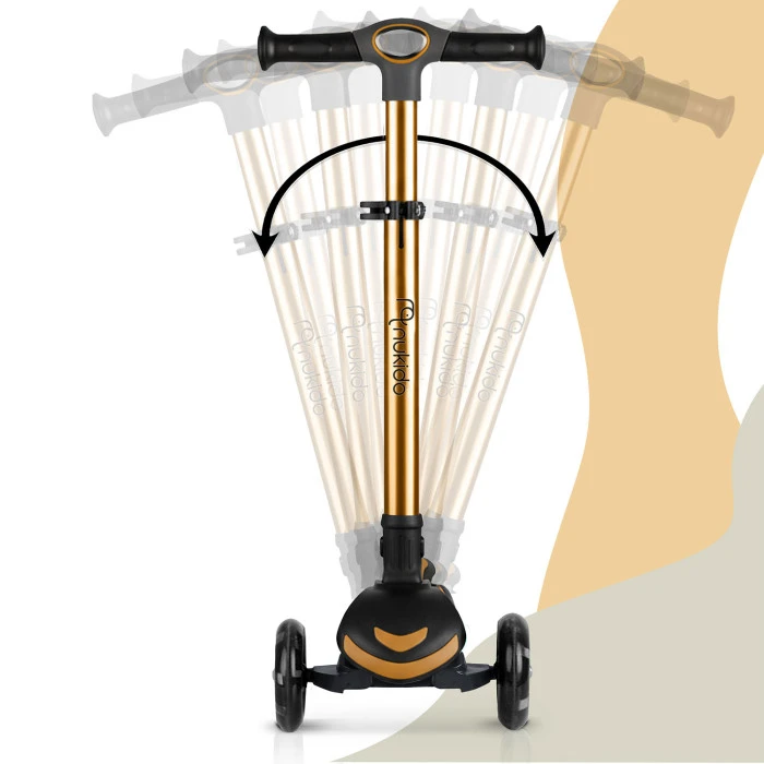 Самокат дитячий триколісний Nukido Filippo золотистий