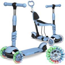 Самокат детский трехколесный Ricokids Todi голубовато-серый