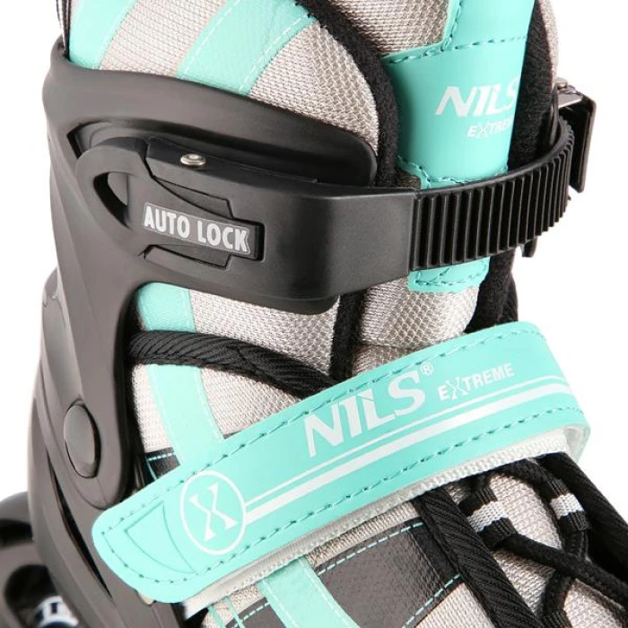 Роликовые коньки 2в1 NILS EXTREME NH18366A размер M 35-38, черно-зеленые