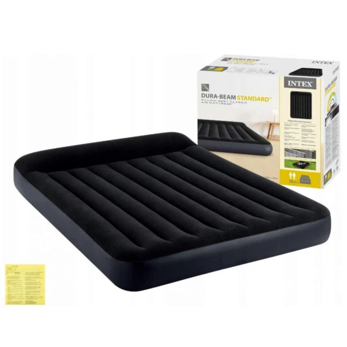 Матрац надувний Intex 64143 203x152 см, чорний