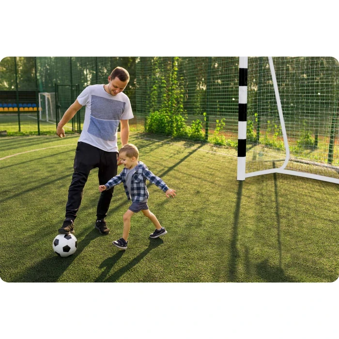 Ворота футбольные Neo-Sport NS-465 300 х 200 х 120 см, черно-белые