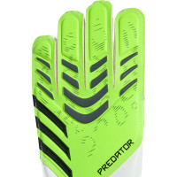 Рукавички воротарські Adidas Predator Training limonkowe JN5362 р. 7, біло-зелені